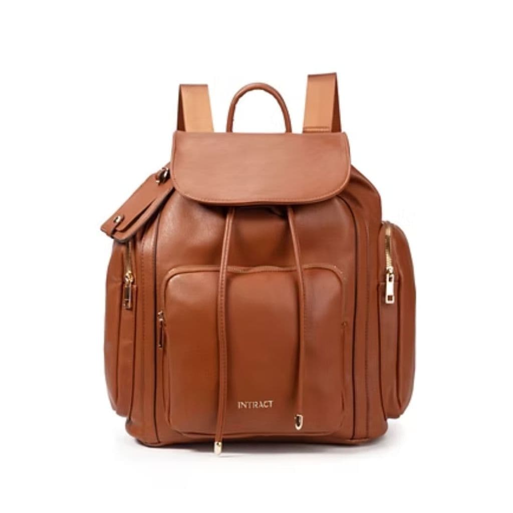 Mochila Executiva Feminina Couro Pu Intract mochila com Porta Notebook Casual mochila para Trabalho Estudos
