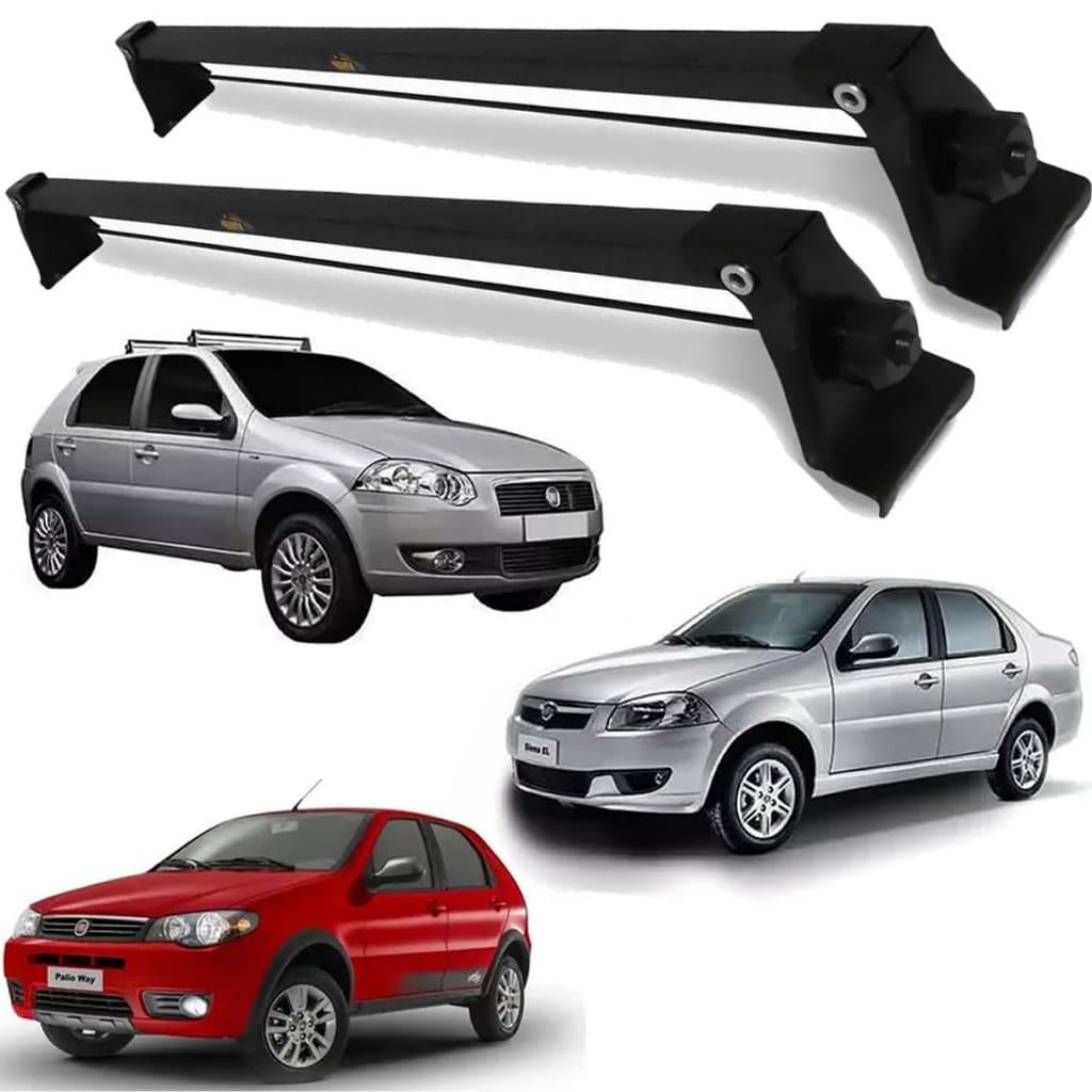 Rack de Teto Bagageiro Fiat Siena e Palio Fire 4 portas 1996 A 2016 Travessa Suporte