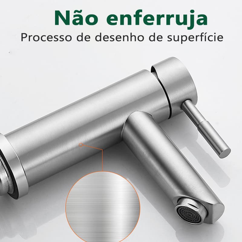 Torneira Para Lavatório Mesa Banheiro Cromada Alta Pressão Economia de Água Design Sofisticado