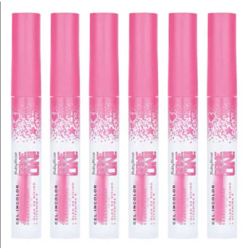Kit de 6 Gel Incolor + Ruby Rose Cilios Sobrancelhas Atacado Hot Sale