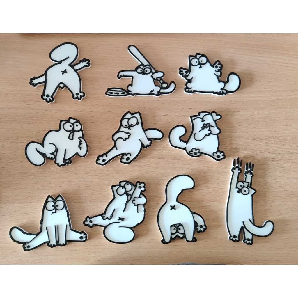 Imã de Geladeira  Gatos com 10 ou 5 gatos saimon fofinhos para pet shop, mãe de pet, presentes