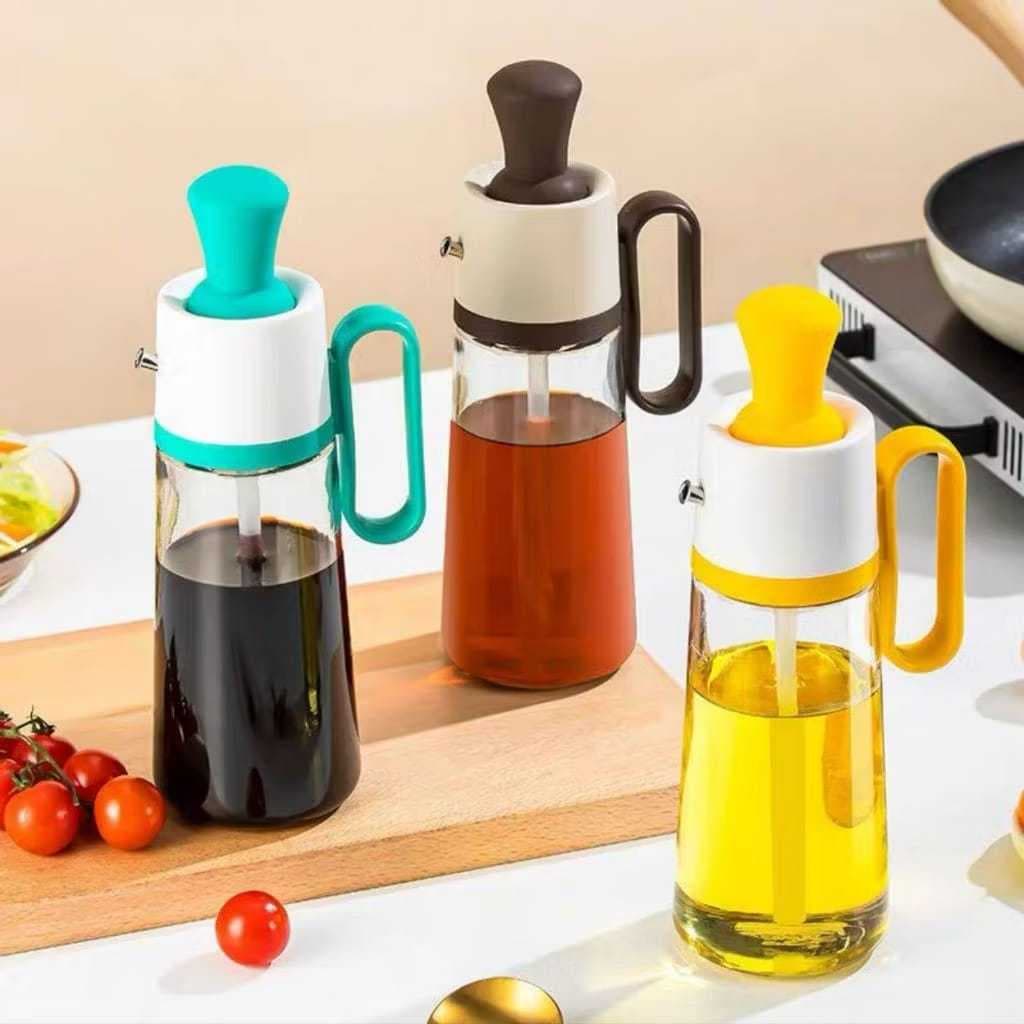 Dispenser recipiente multiuso garrafa de vidro luxo de azeite vinagre pimenta óleo molho