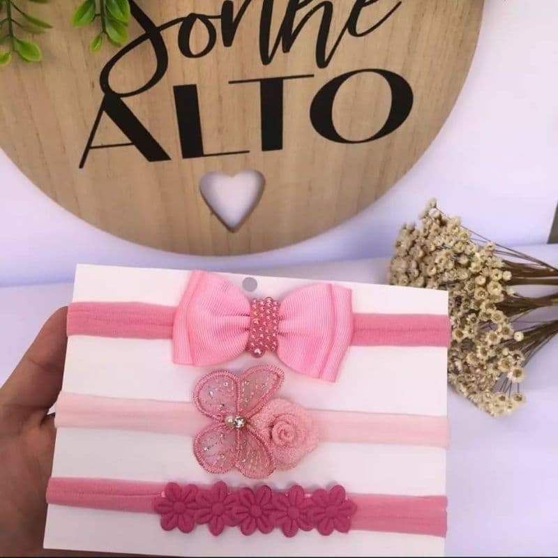 Kit Laço, Borboleta, Flores, Kit Fofo, Kit Laços Infantil
