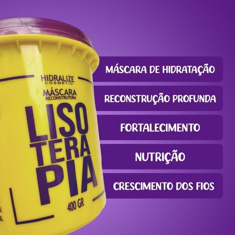 Kit Shampoo/ Condicionador 500 ML +Máscara reconstrutora Lisoterapia 400ML