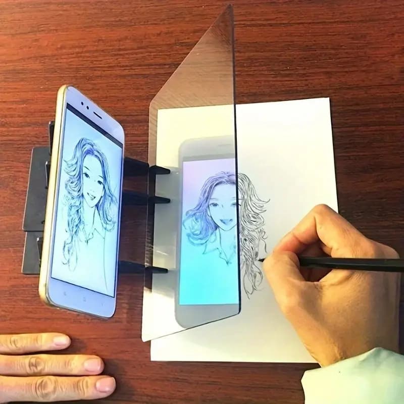 Desenho Projeção Cópia Prancheta Aprendizagem Ferramentas De Mesa De Quadro Esboço Óptico Universal Celular E Tablet