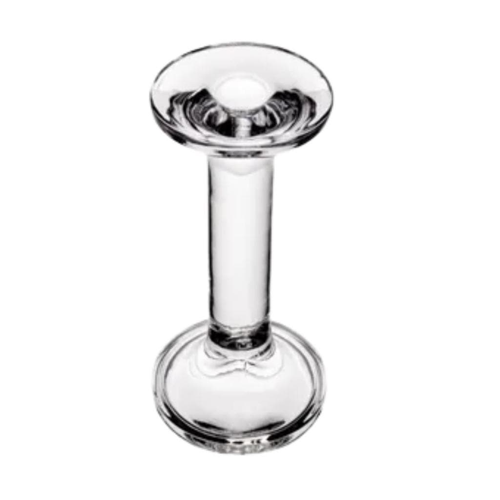 Castiçal De Vidro Creta Wolff Elegância Minimalista Para Decoração