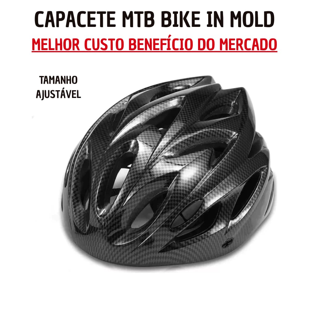 Capacete Mtb Bike In Mold R1748 Grafite Carbono M / G Speed