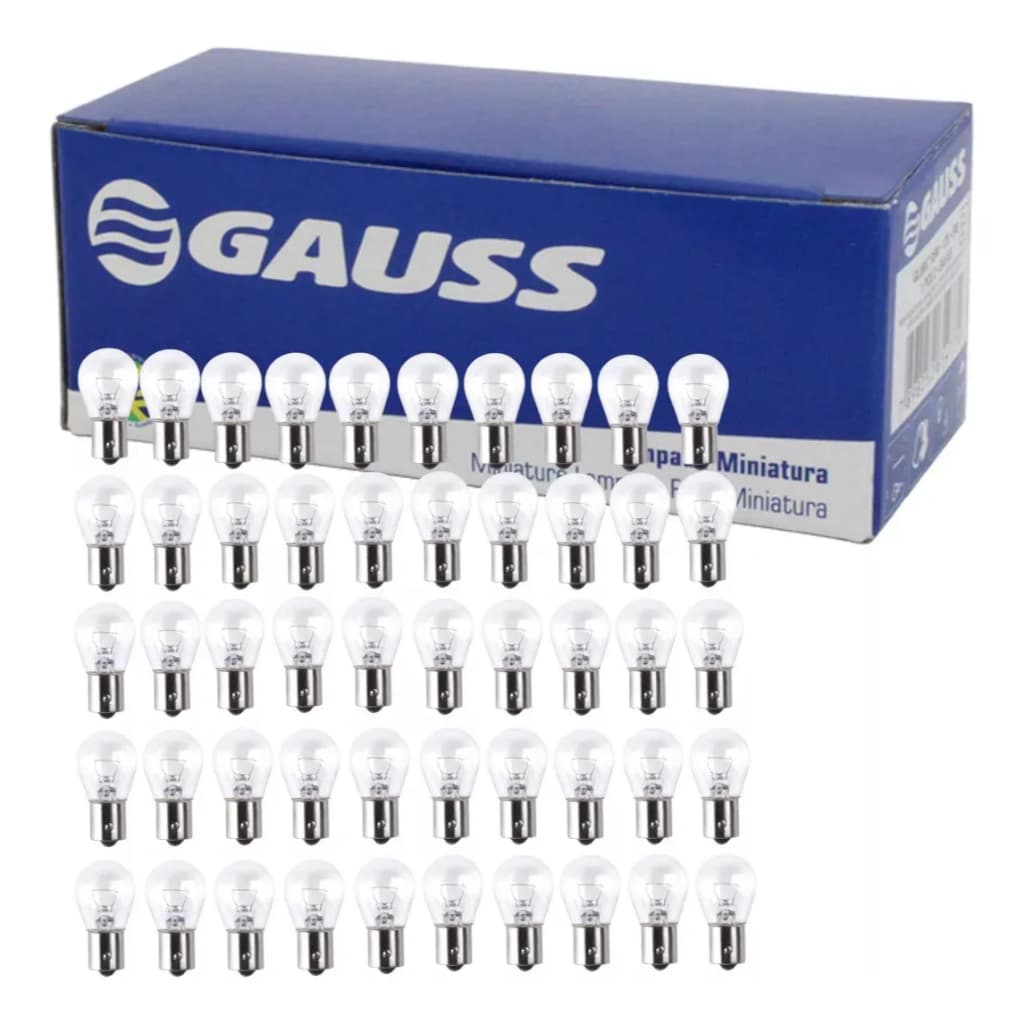 Lampadas 1 Polo Kit 50 Unidades 12v 21w Gauss Gl1141