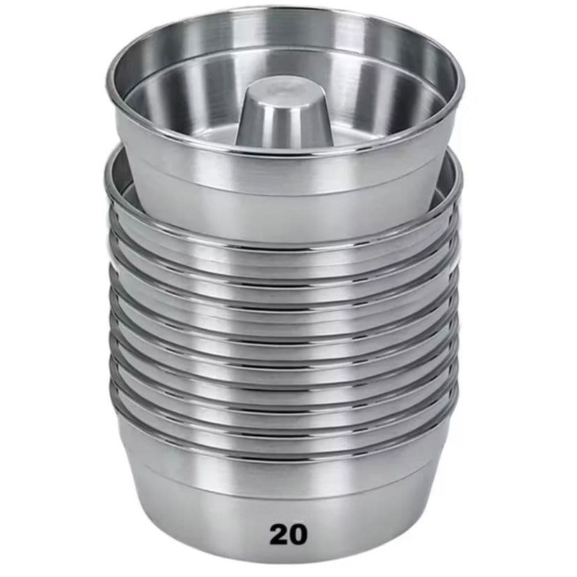 Kit 10 Formas N 20 Bolo Pudim padaria redonda com furo assadeira