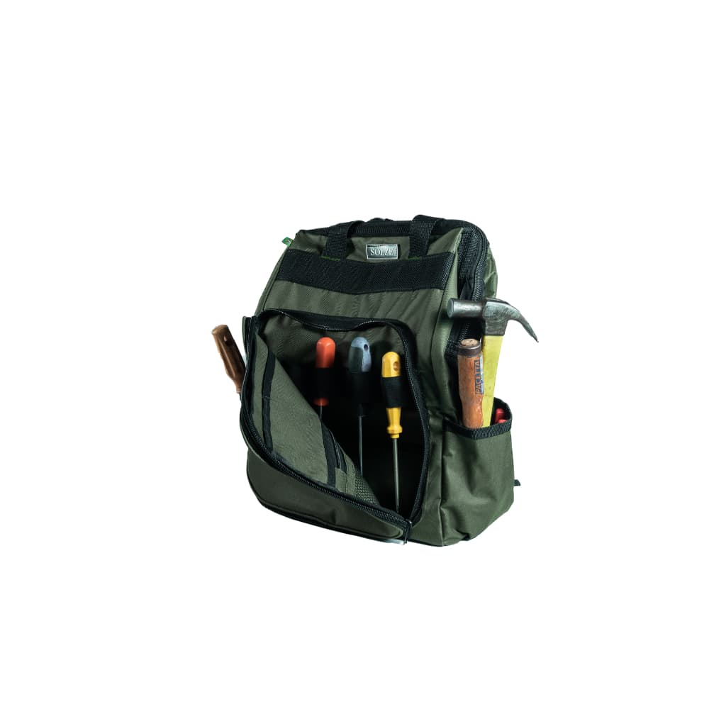 Bolsa Mochila Porta Ferramentas 2 em 1 Reforçada com Múltiplas Partições Internas