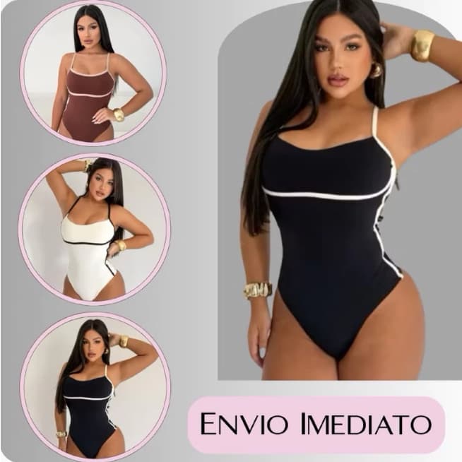 Body Feminino Bicolor Com Bojo Lançamento Suplex e Alcinha Moda Bogueira