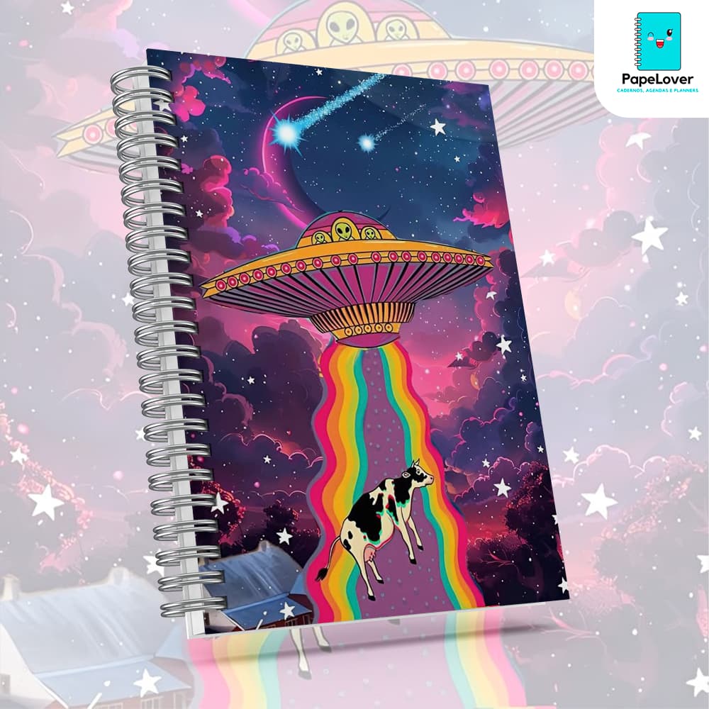 Caderno ET com brinde especial e opção de agenda - Capa dura, impressão HD.