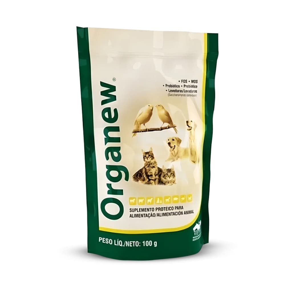 Organew 100g Vetnil Suplemento Probiótico e prebiotico para cachorros e Gatos contra diarréia- intestino saudável