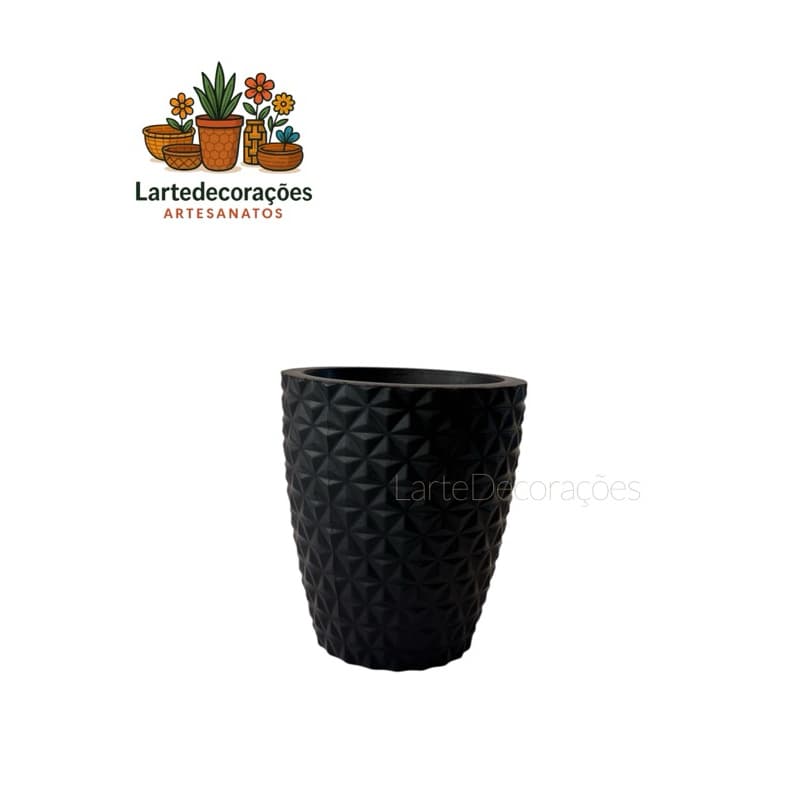 Vaso para plantas Decorativos 30x25cm Diamante em Polietileno