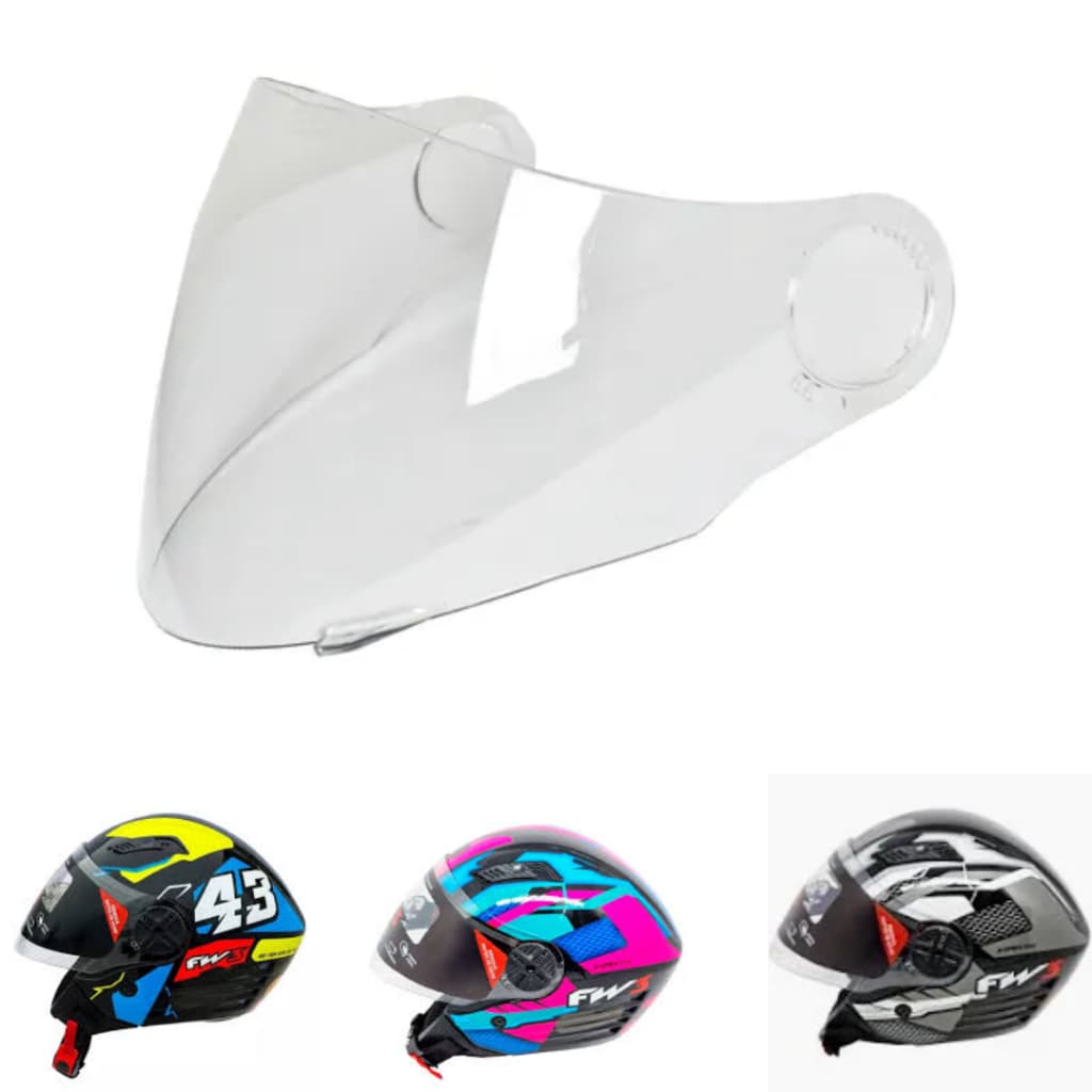 Viseira Capacete Fw3 Aberto X open Cristal Polivisor (1788C)
