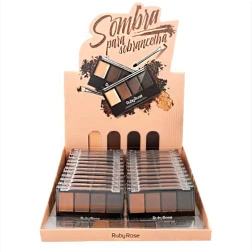 Trio De Sombra De Sobrancelha Ruby Rose + Pincel HB-9354 Box 24 Unid