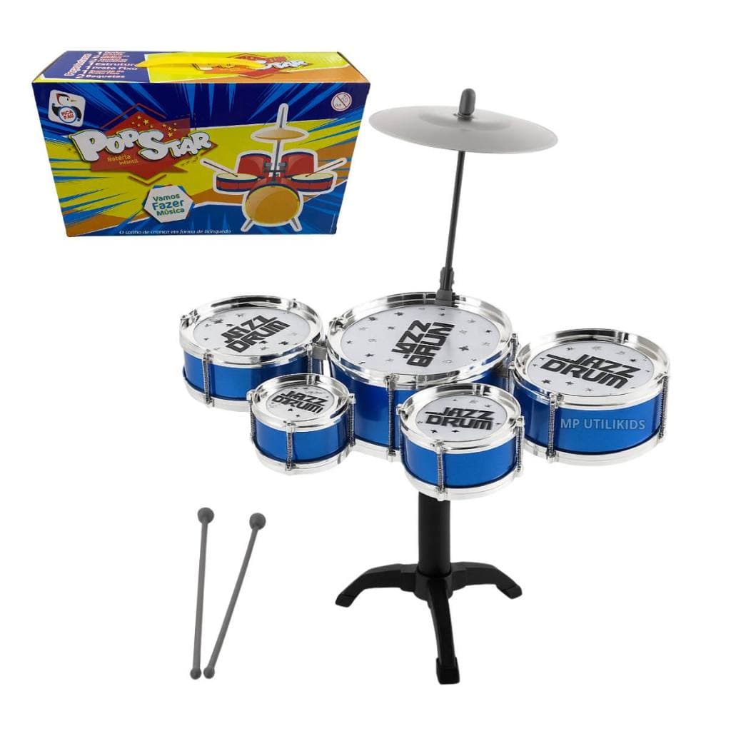 Bateria Infantil Tambor Brinquedo Musical Instrumento Criança Menino Menina Envio Imediato
