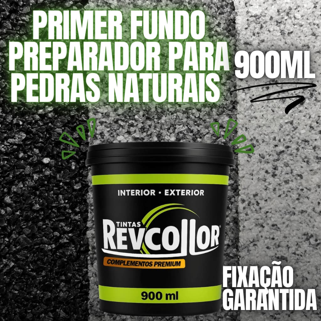 Primer Revcollor 900ml Fundo Preparador Para Pedras Naturais Aumenta Aderência Do Revestimento