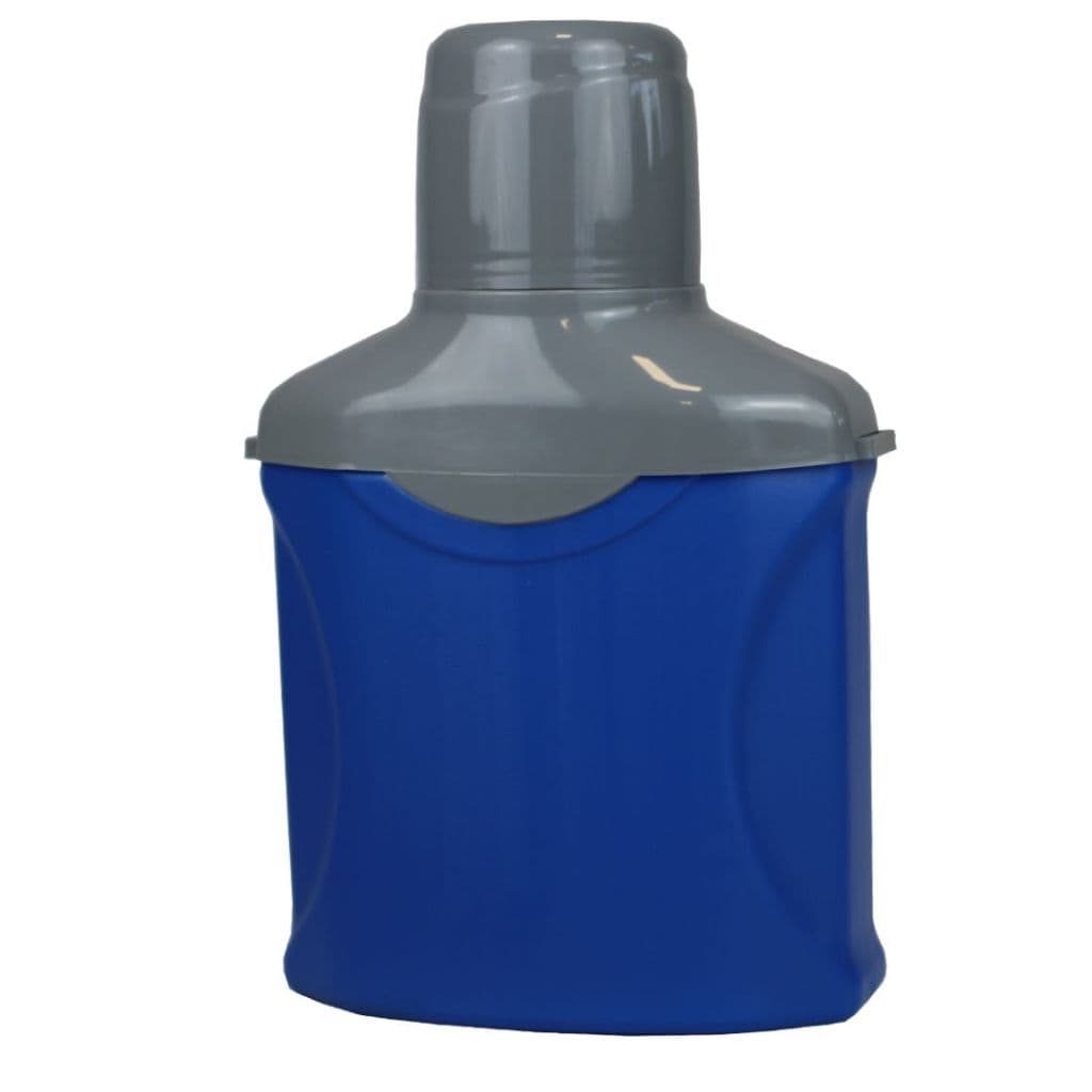 Garrafa estilo Cantil 1 litro Ideal Para Líquidos (esportes, trilhas, viagens e acampamentos) Cor Azul