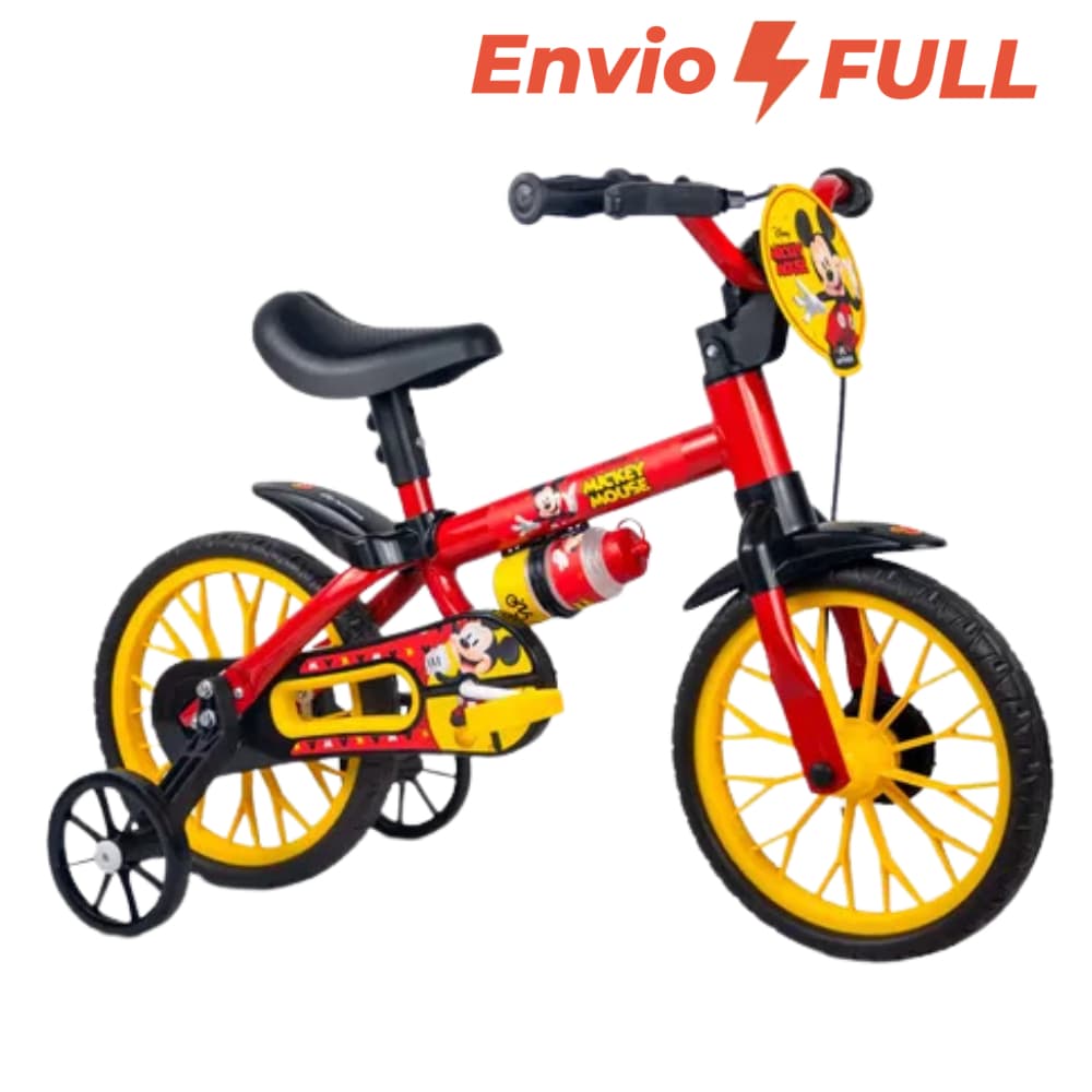 Bicicleta Bicicletinha Infantil Mickey Aro 12 - Nathor