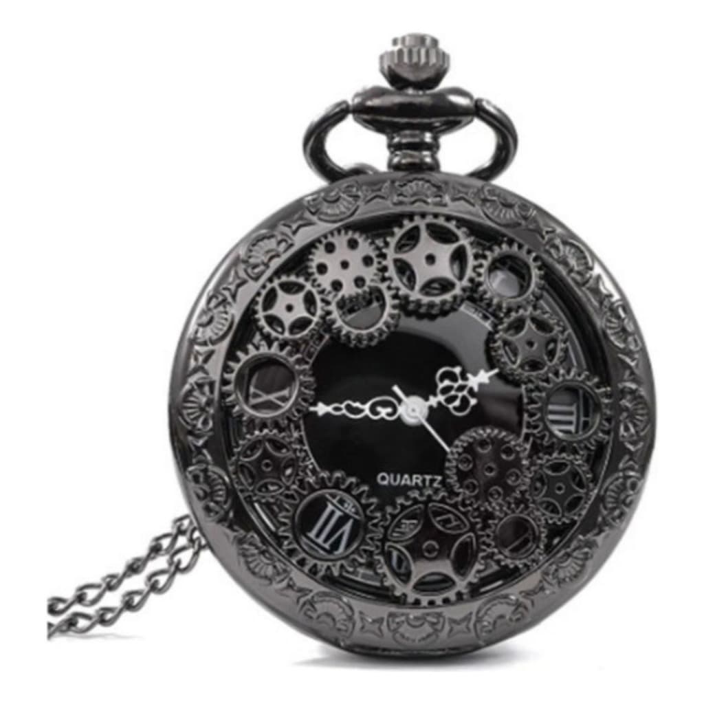 Relógio De Bolso Steampunk Corrente Antigo Original Relíquia