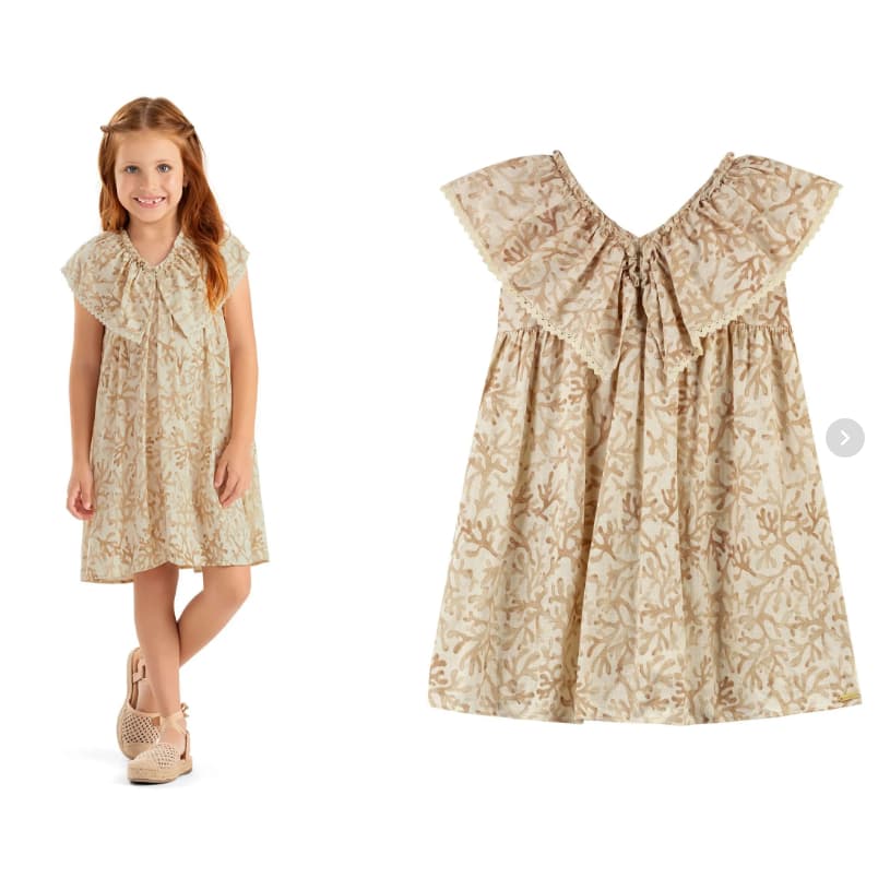 Vestido Infantil Menina Corais Colorittá Amarelo