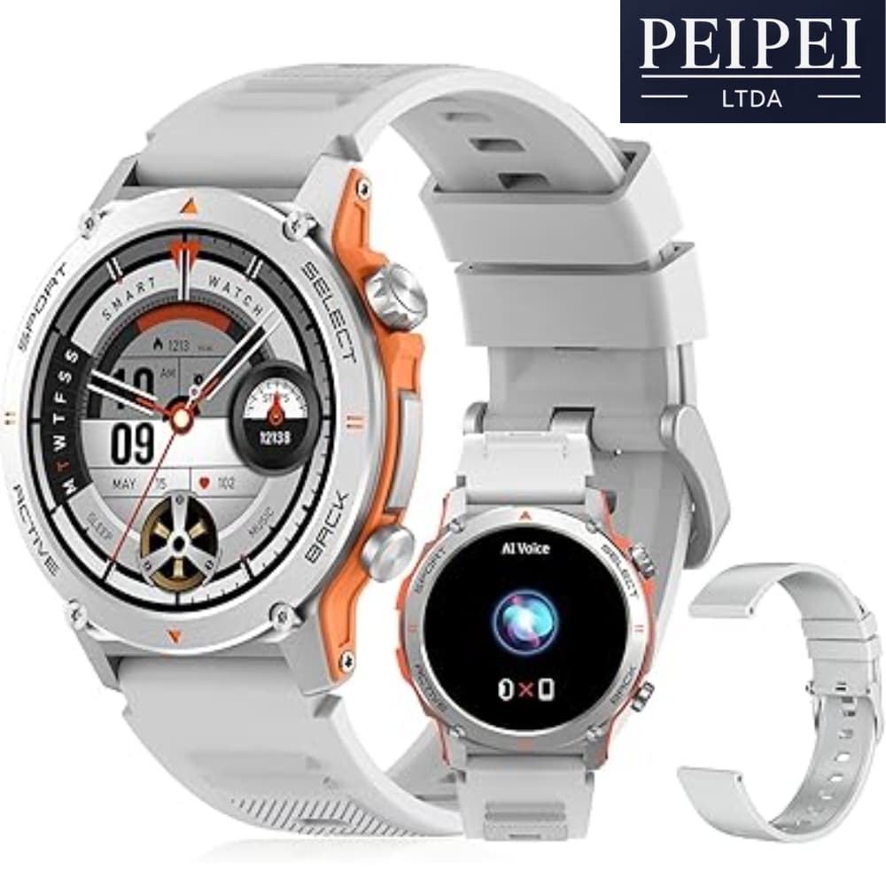 Smartwatch PEJE ZW13-AMD-Relógio Smartwatch 1.43",À Prova d'Água IP68+ Pulseira Extra