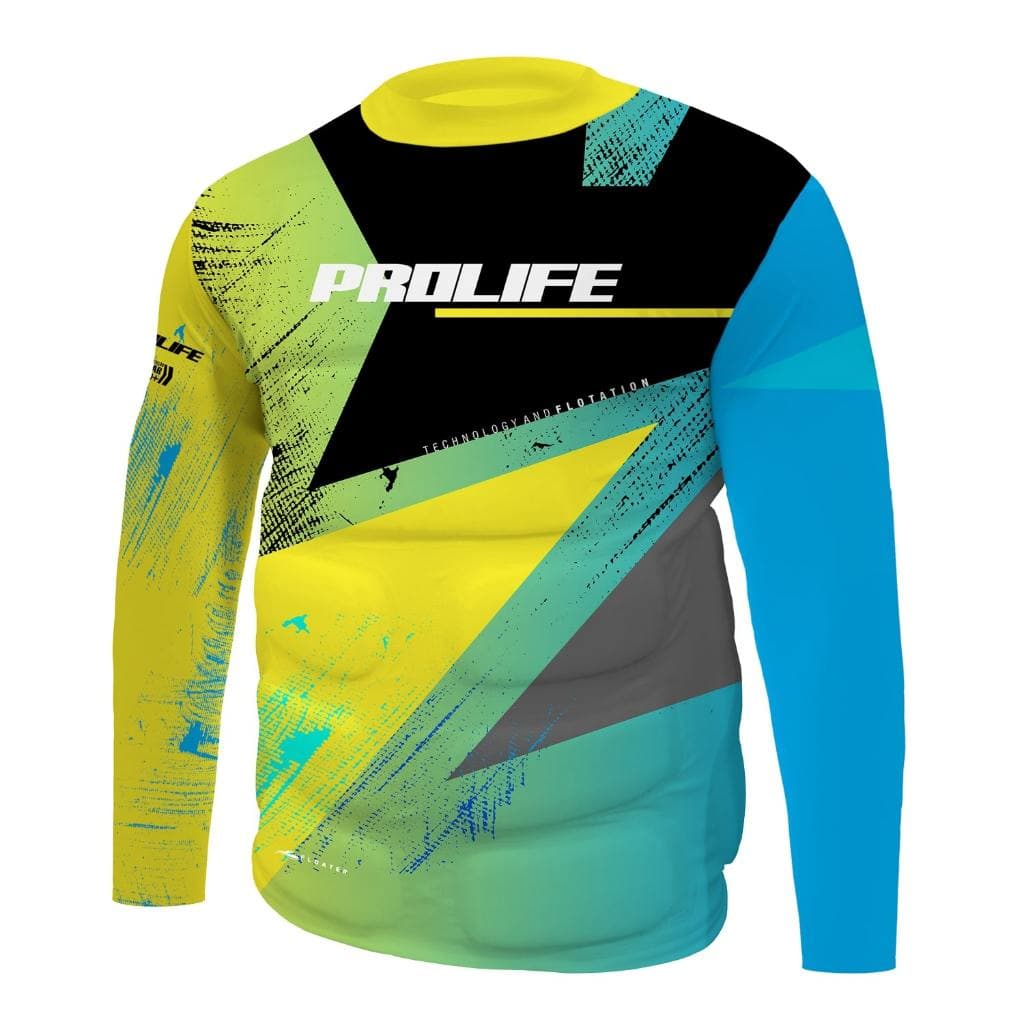 Camisa Flutuadora Prolife Floater Citrus Lycra Manga Longa Proteção Solar UV 50+ Original Colete EAF
