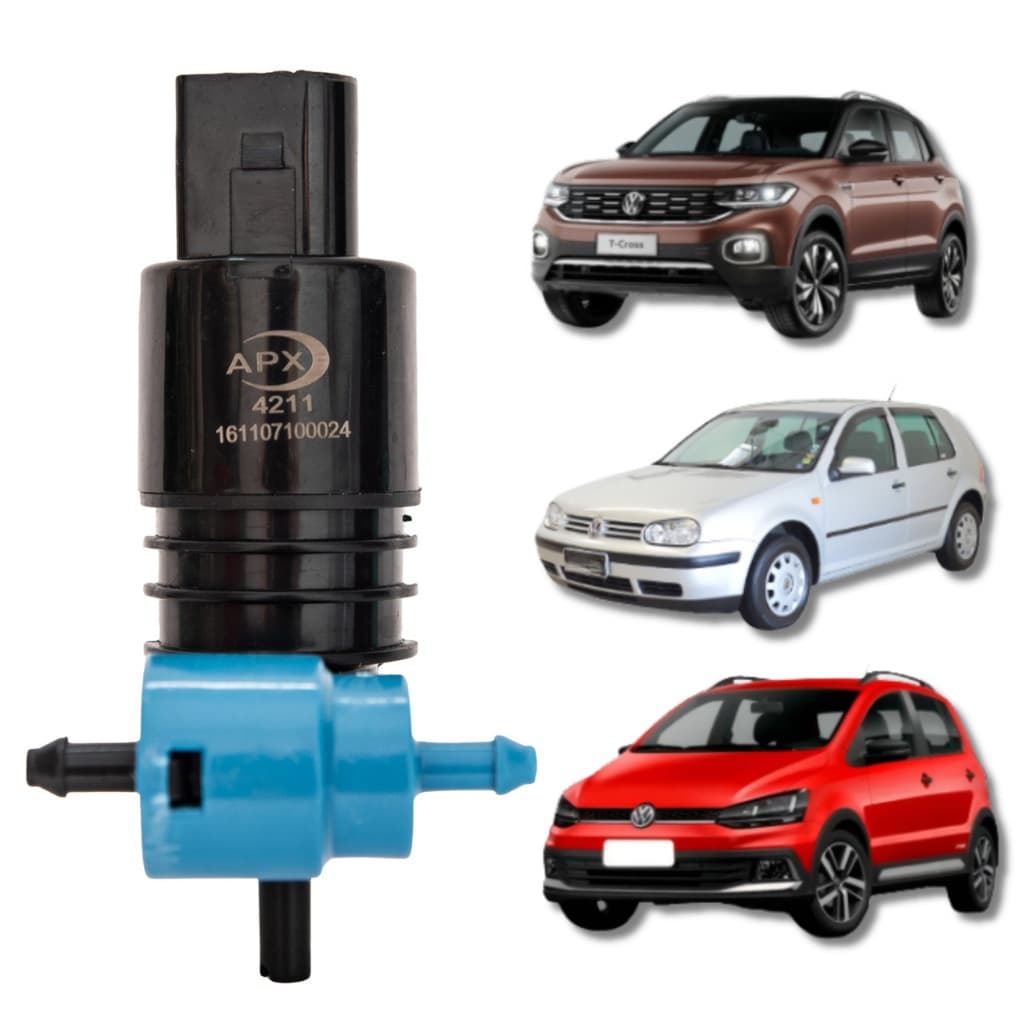 ELETROBOMBA 12V P/ RESERVATÓRIO DO PARA-BRISA VW UP 2013/ GOL FOX