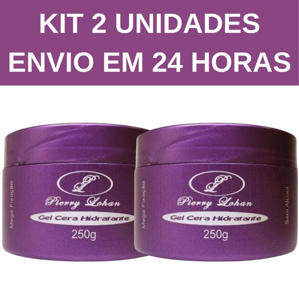 Kit 2 Unidades Gel Cera Pierry Lohan 250g Mega Fixação Baby Hair Tranças - Envio em 24 horas