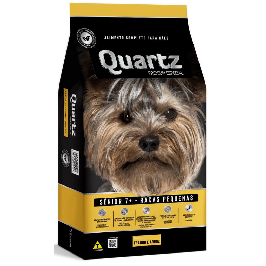 Ração Quartz Para Cães Sênior Raças Pequenas Frango 1kg