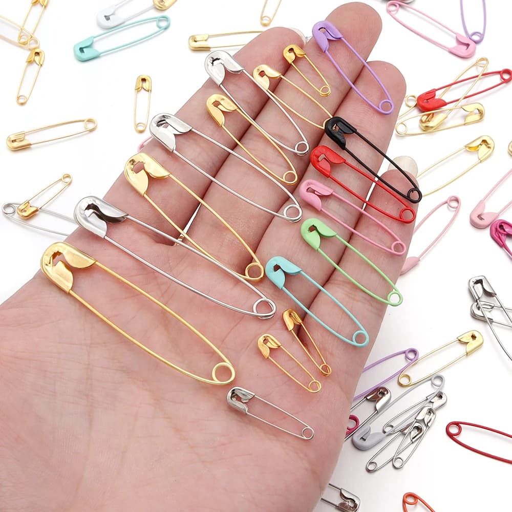 Kit 50, 100, 150 ou 200pcs Joaninhas - Clipes de Segurança Metalizados - Artesanato Costura Ateliê