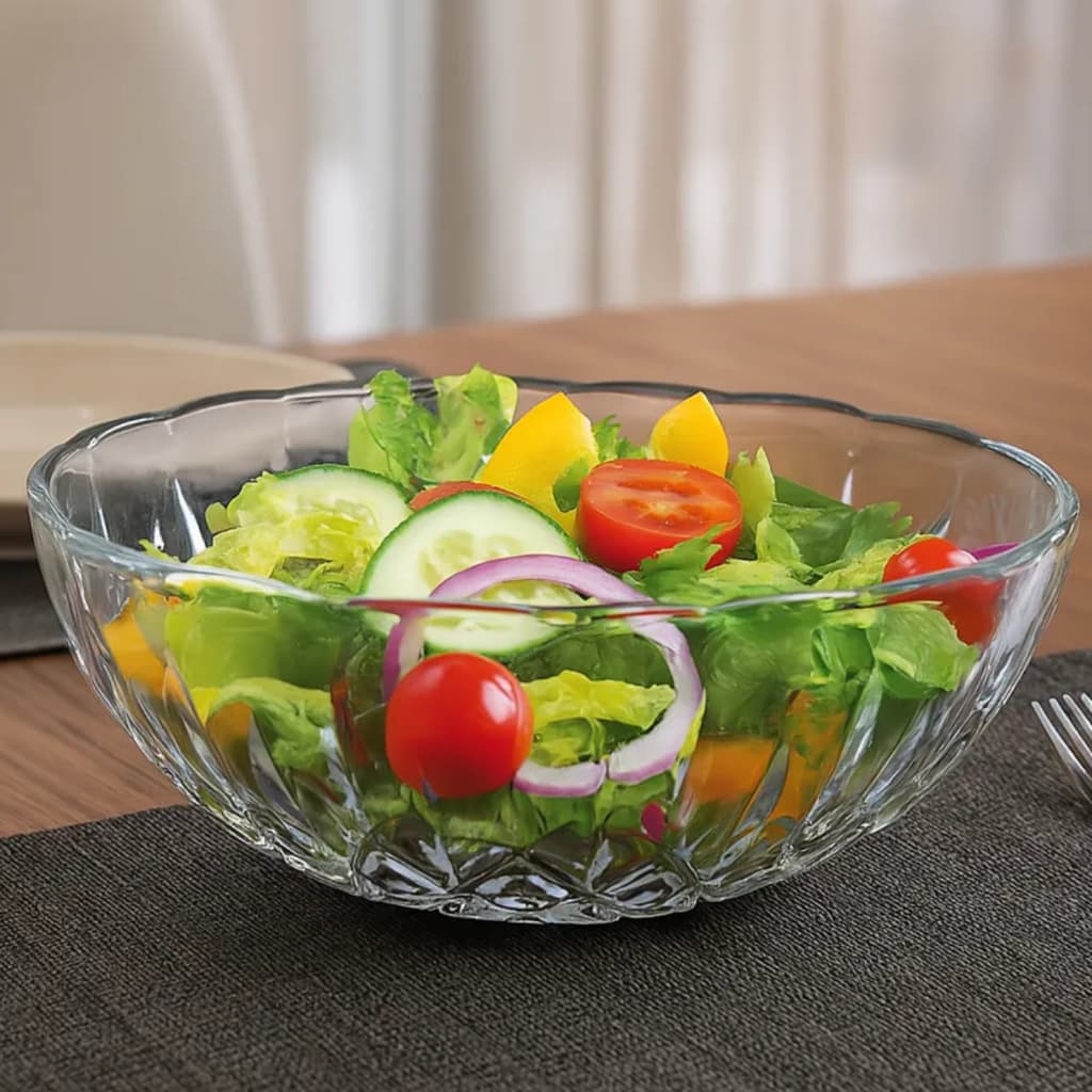 Saladeira De Vidro Luxo Centro De Mesa Decoração Tigela Vidro