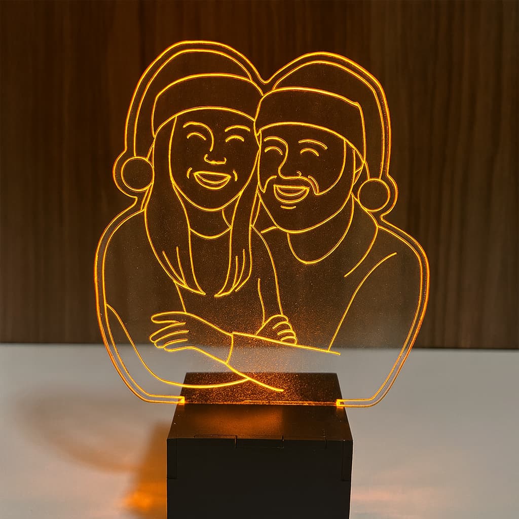 Luminária Personalizada Presente Criativo Foto Presente Natal Lembrancinha Dia dos Namorados Amor