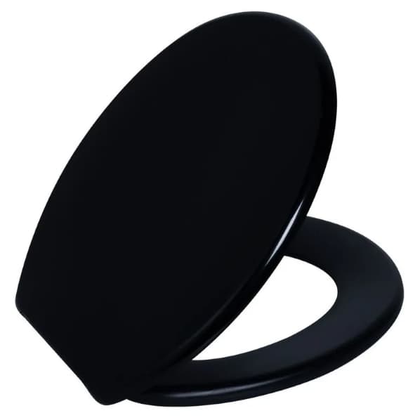 Assento Sanitário Oval Plástico Preto Astra