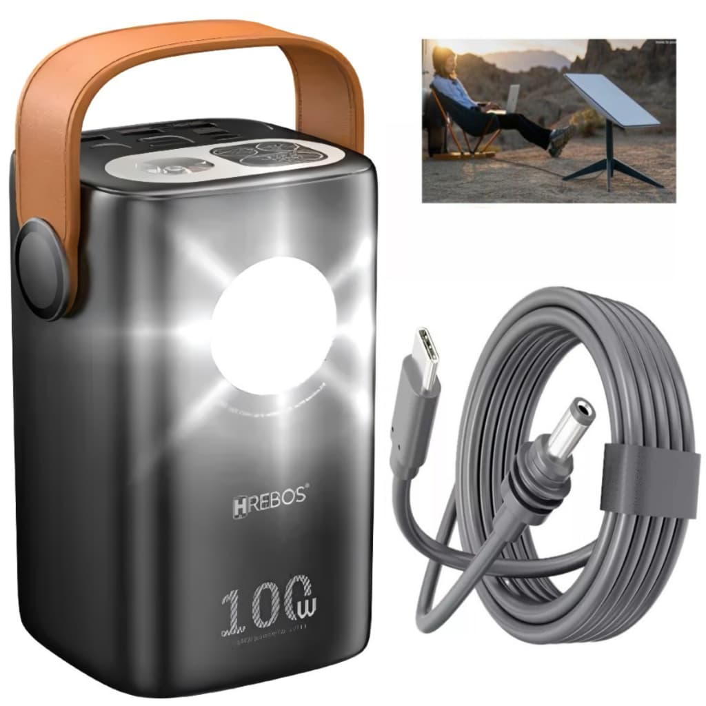 Kit Power Bank Carregador HR 60.000mah, 100WATTS + Cabo Usb-c PD 100w 2 Metros para Starlink Mini