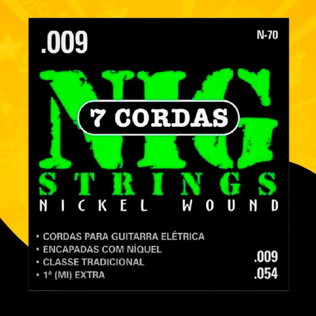 Encordoamento Corda Guitarra 7 Cordas Nig N70 009-054