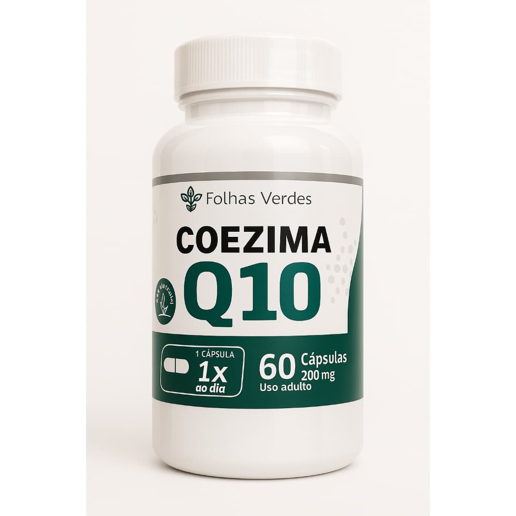 Folhas Verdes Coenzima Q10 200mg 60 Cápsulas – Energia, Coração e Antioxidante | Suplemento