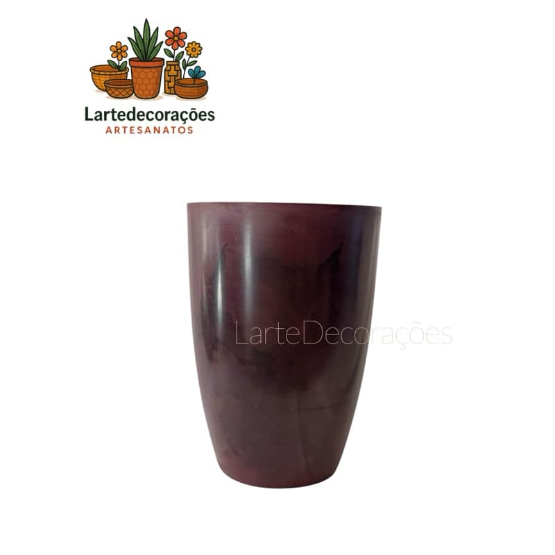 Vaso para Plantas Marmorizado Luxo em Polietileno Decorativo Liso Moderno