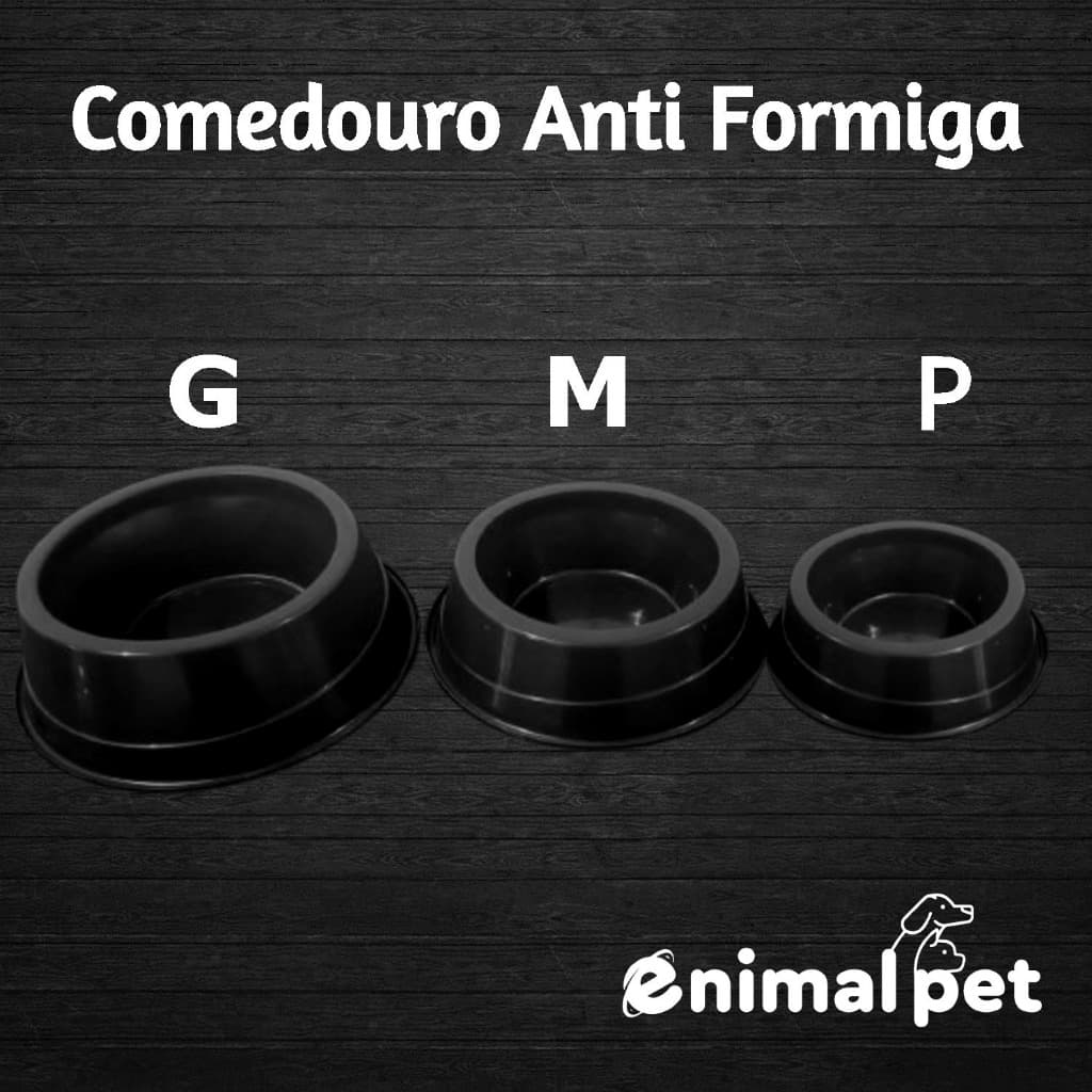 Kit 2 Comedouro E Bebedouro Ani formiga Para Cachorro Gato Água Ração 400ml 800ml 1200ml