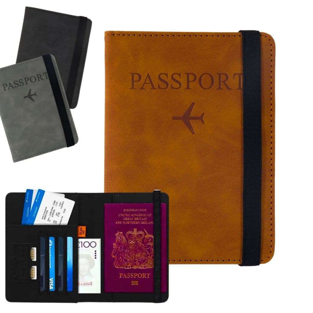 Carteira Porta Passaporte Documentos Cartões Cédulas Viagem Alta Qualidade