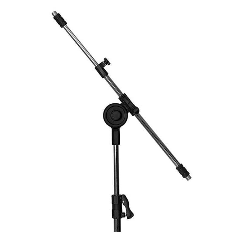 Pedestal de Mesa para Microfone Visão MPS3G com Tubo Cromado Girafa Estável Reunião Streaming Palco