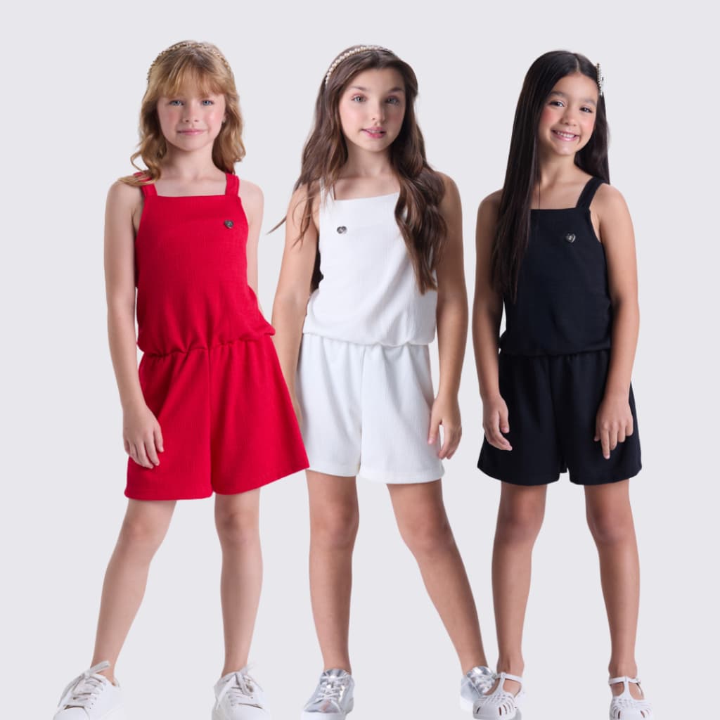 Macaquinho Infantil Feminino Rustique Alcinha