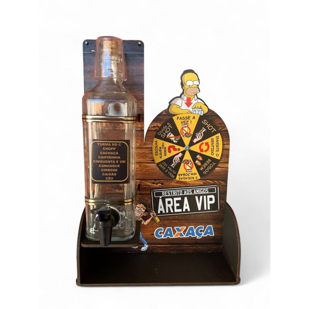 Pingometro Roletade parede para Cachaça porta pinga bar Shot divertido área vip garrafa vidro 1 litro