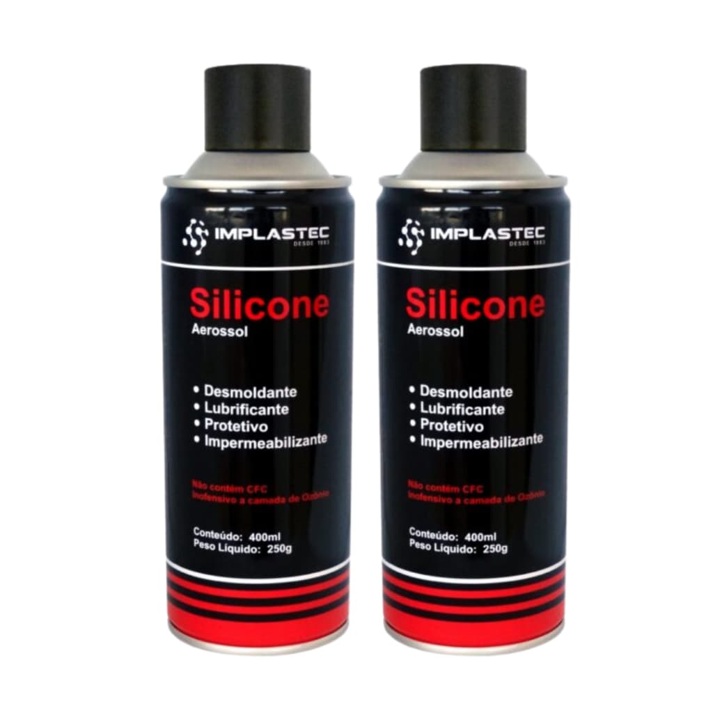 KIT 2 SILICONE AEROSOL 400ML 250G IMPLASTEC