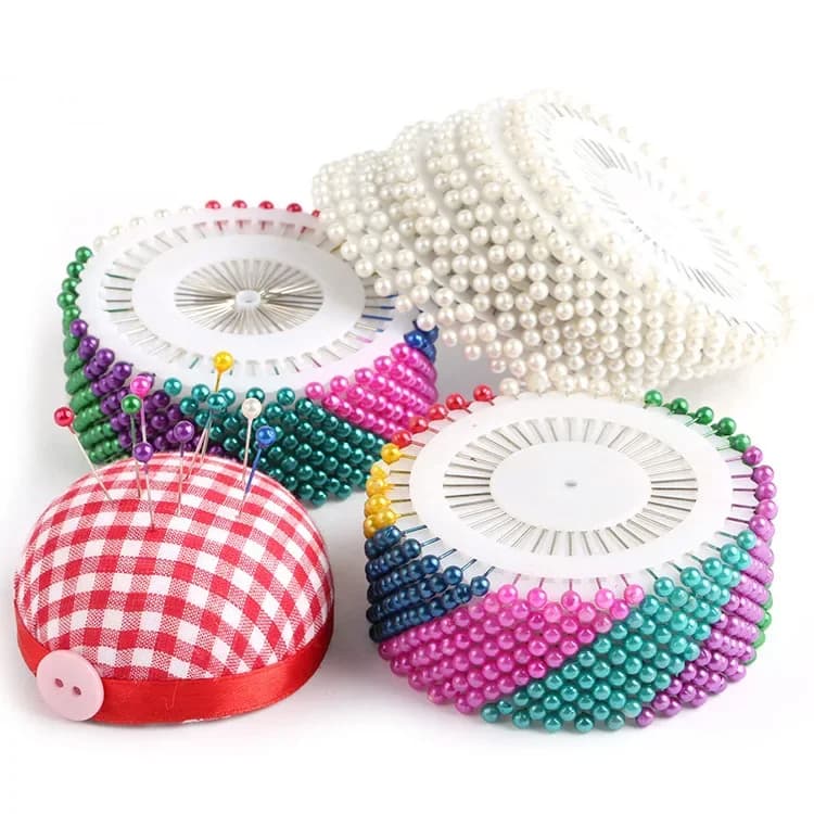 Kit 120, 240 ou 480 Alfinetes Com Cabeça Colorida Resistentes e Grandes Costura Artesanato e Ateliê