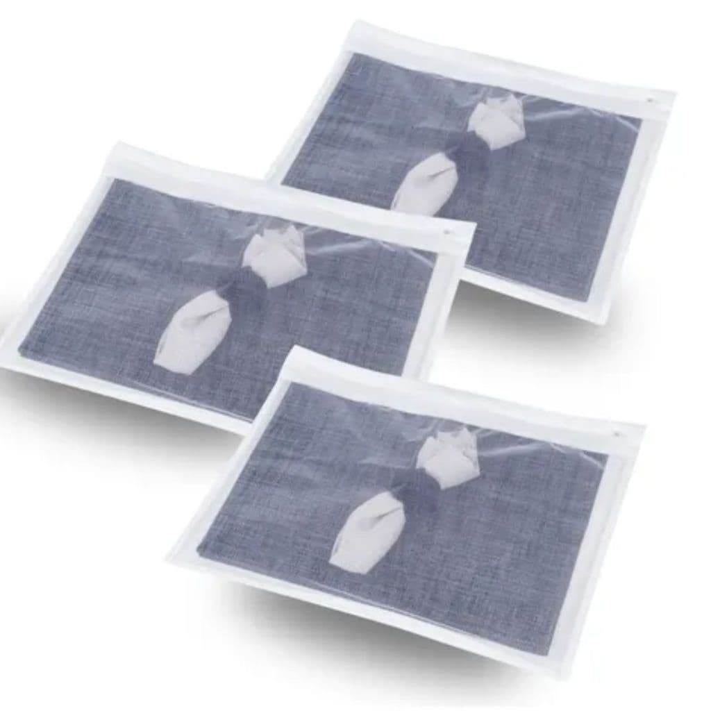 Envelope Organizador Para Roupas Delicadas Premium 3 Peças Branco