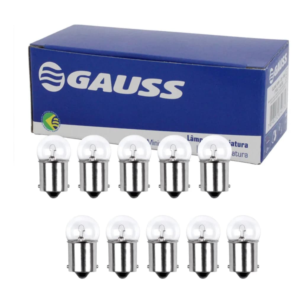 KIT 10 Lâmpadas Sinalização R5w 12v 5w Gl0067 Original Gauss