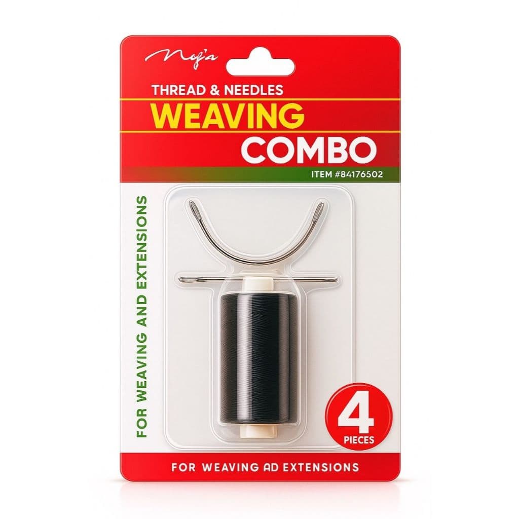 Kit Entrelace Para Mega Hair com 3 Agulhas + 1 fio de Linha 10m.
