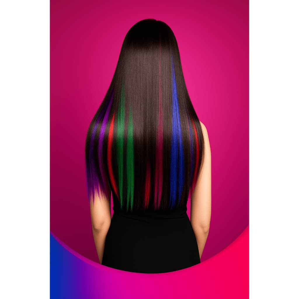 Kit 6 Mechas De Cabelo Tic Tac Colorida Fibra Japonesa (aleatoria)
